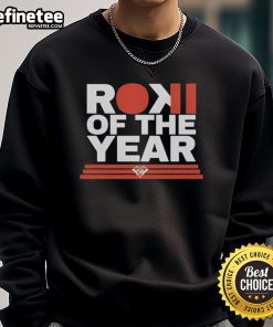 Official Los Angeles Dodgers Rookie of the Year sweatshirt featuring team logo and vibrant colors for fans.
