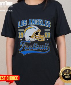 Vintage Ladies Tee featuring the Official Los Angeles Football 1960 Helmet design, perfect for sports enthusiasts.