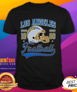 Vintage T-shirt featuring the official Los Angeles Football 1960 helmet design, perfect for sports fans and collectors.