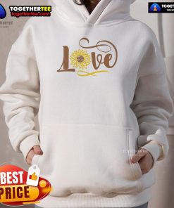 Cozy Official Love Sunflower Hoodie featuring a vibrant sunflower design, perfect for casual wear and sunflower lovers.