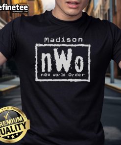 Official Madison NWO New World Order T-Shirt featuring bold graphics and a stylish design for fans and collectors.