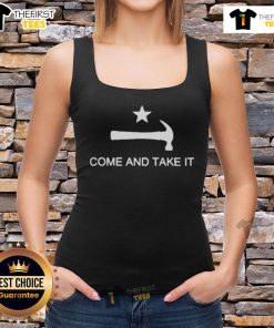 Official Mary Tiles Texas Nail Hammer Come And Take It Tank Top featuring a bold graphic design for casual wear.