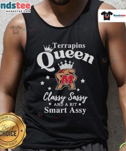 Official Maryland Terrapins tank top featuring 'Classy, Sassy, and a Bit Smart Assy' design for fans and supporters.