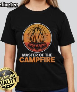 Official Master Of The Campfire Ladies Tee featuring a stylish design perfect for outdoor enthusiasts.