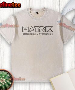 Official Matrix Station Square Pittsburgh PA washed t-shirt featuring a stylish design and soft fabric for comfort.