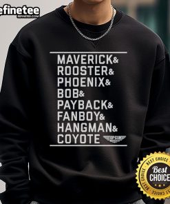 Official Maverick Cast Name Stack Logo Sweatshirt featuring bold logo design on a cozy sweatshirt.