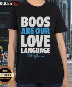 Alt Text: Official Max Kepler Philadelphia Phillies Boo's Are Our Love Language signature ladies tee shirt design.