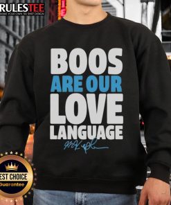 Official Max Kepler Philadelphia Phillies 'Boos Are Our Love Language' sweatshirt, perfect for fans showing team spirit.