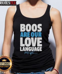 Max Kepler Philadelphia Phillies tank top featuring 'Boos Are Our Love Language' design, perfect for baseball fans.