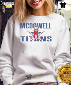 Official McDowell Titans logo sweatshirt featuring vibrant team colors and emblem, perfect for fans and supporters.