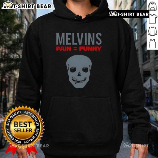 Official Melvins Pain Funny Skull Hoodie featuring a unique skull graphic, perfect for fans of Melvins merchandise.
