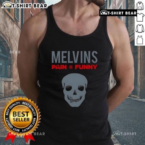 Official Melvins Pain Funny Skull Tank Top featuring a unique skull design, perfect for music fans and casual wear.
