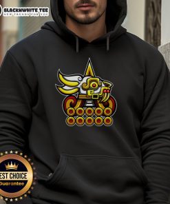 Official Mexica New Year 10 Tochtli Hoodie featuring vibrant colors and traditional design for celebration attire.