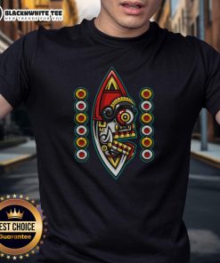 Official Mexica New Year 12 Tecpatl T-Shirt featuring vibrant design and cultural symbolism for celebration.