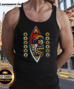 Official Mexica New Year 12 Tecpatl Tank Top featuring vibrant graphics celebrating Indigenous culture and heritage.