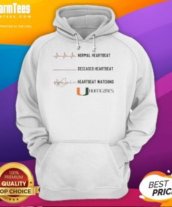 Official Miami Hurricanes NCAA Heartbeat Watching Match Hoodie in vibrant team colors, perfect for game day.