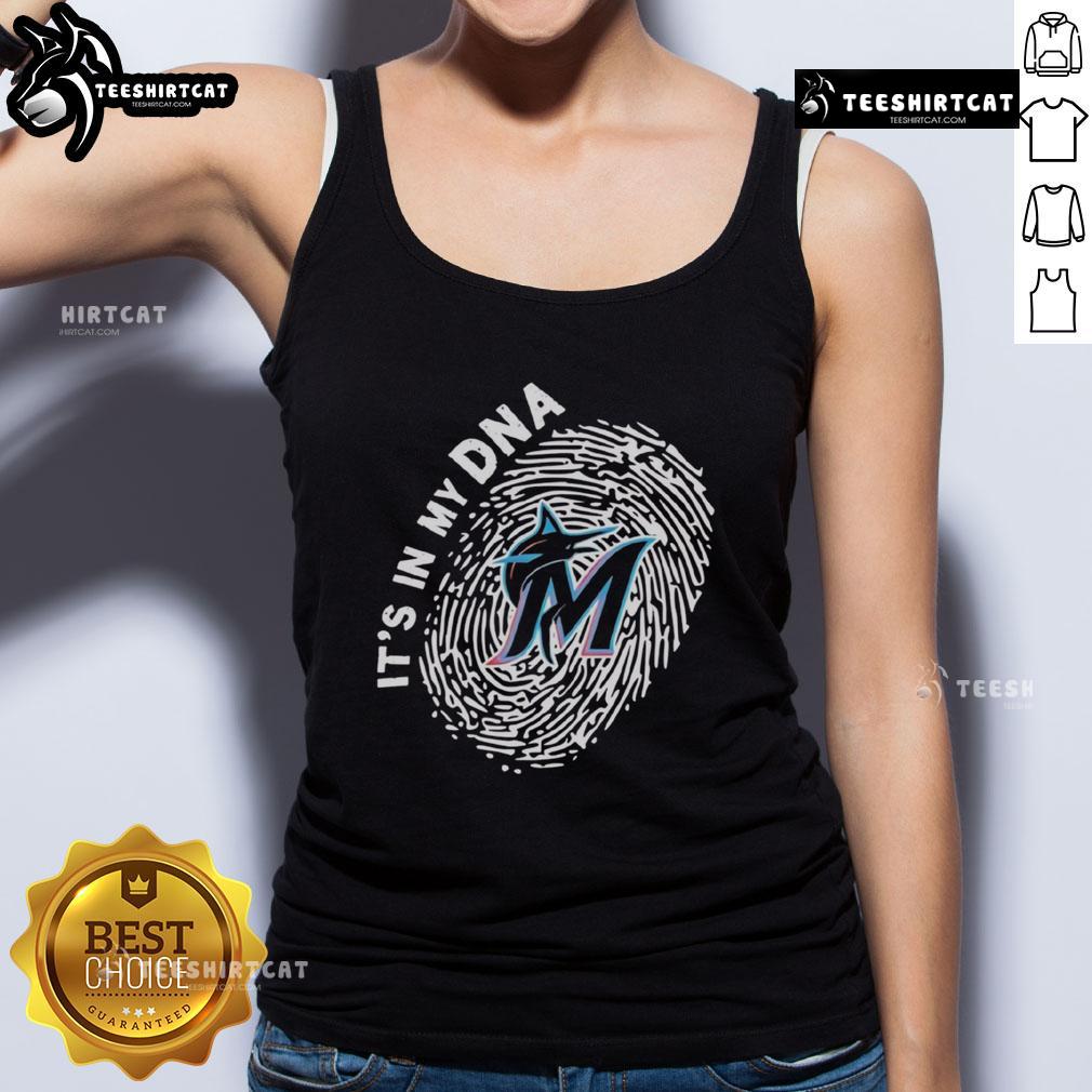 Official Miami Marlins In My Dna Tank Top Official Miami Marlins In My DNA tank top featuring team colors and logo, perfect for fans and summer wear.