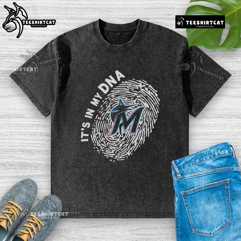 Official Miami Marlins In My Dna Washed T Shirt