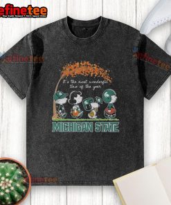 Official Michigan State Spartans Snoopy Peanuts T-shirt for the holidays - It's the Most Wonderful Time of the Year.
