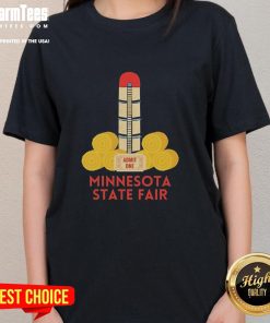 Alt Text: Official Minnesota Farm Boy State Fair Ladies Tee featuring a stylish design perfect for summer outings and fair visits.