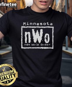 Official Minnesota NWO New World Order T-Shirt featuring bold graphics and a stylish design for fans.