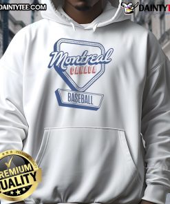 Official Montreal Canada Baseball Home Plate Log Hoodie featuring vibrant team colors and logo for fans.