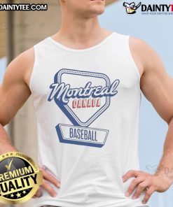 Official Montreal Canada Baseball Home Plate Log Tank Top featuring a stylish design for fans of the team.