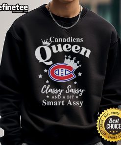 Alt Text: Official Montreal Canadiens sweatshirt featuring Classy, Sassy, and a Bit Smart Assy design, perfect for fans.