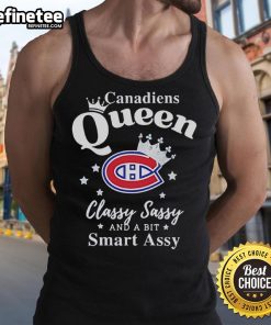 Official Montreal Canadiens tank top featuring 'Classy, Sassy, and a Bit Smart-Assy' design, perfect for fans.