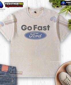 Alt Text: Official Motorheads Caitlyn Torres Go Fast Ford washed t-shirt featuring a stylish design for car enthusiasts.