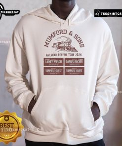 Official Mumford Sons Aug 37, 2025 Railroad Revival Tour hoodie featuring unique design and vibrant colors.