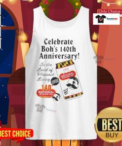Vintage Nationl Bohemian Celebrate Bohs 140th anniversary graphite tank top showcasing classic design and logo.