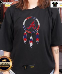 Official Native American Indians X Atlanta Braves baseball ladies tee featuring vibrant team graphics and comfortable fit.