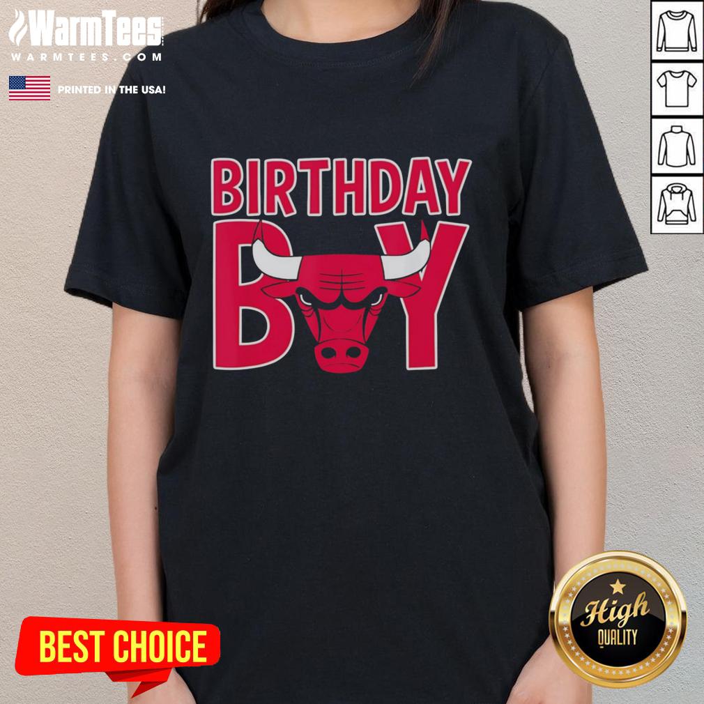 Official Nba Birthday Boy Chicago Bulls Retro Bold Logo Ladies Tee Alt Text: Official NBA Birthday Boy Chicago Bulls retro bold logo ladies tee featuring vibrant graphics and comfortable fit.