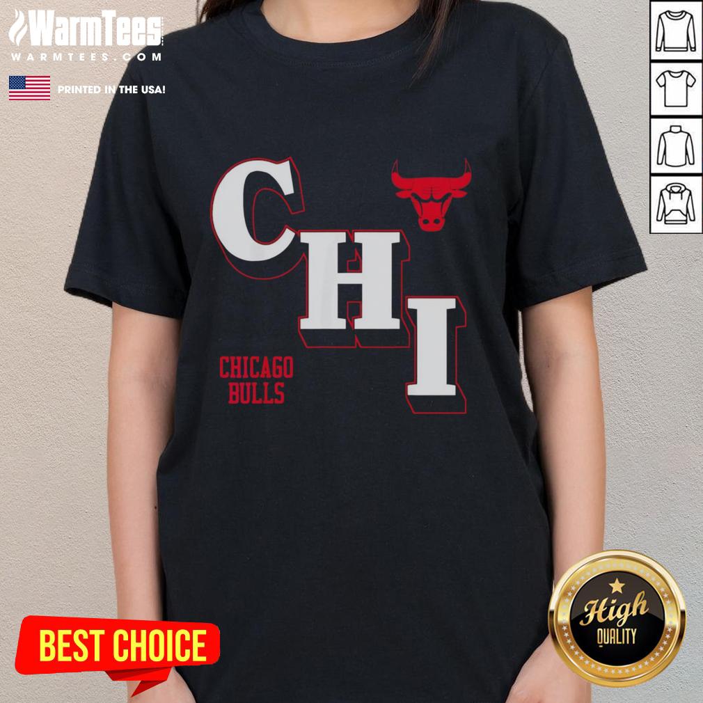 Official Nba Chicago Bulls Angled Logo Ladies Tee Official NBA Chicago Bulls angled logo on a stylish ladies tee, perfect for fans and casual wear.