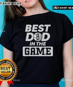 Official NBA Father's Day 'Best Dad in the Game' Brooklyn ladies tee, perfect gift for basketball-loving fathers.