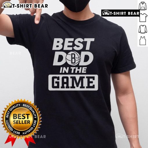 Alt Text: Official NBA Fathers Day Best Dad In The Game Brooklyn T-Shirt featuring vibrant graphics and team colors.