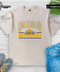 Official NBA Los Angeles Lakers Up Top Washed T-Shirt in vibrant purple, showcasing team logo and stylish design.