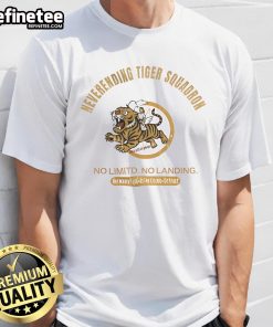Official Neverending Tiger Squadron T-Shirt featuring a white flag symbolizing peace, ideal for aviation fans.