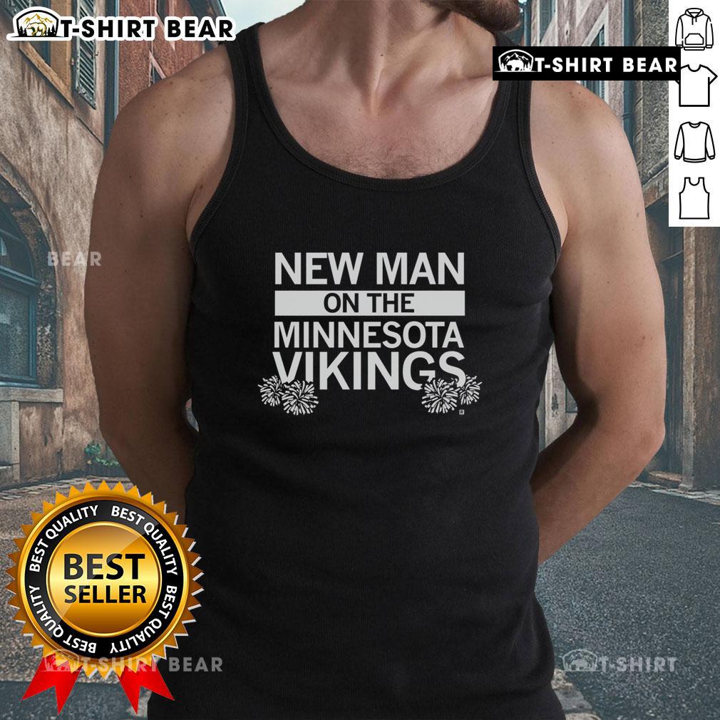 Official New Man On The Vikings Tank Top Alt Text: Official new man on the Vikings tank top featuring vibrant team colors and logo, perfect for fans and summer wear.