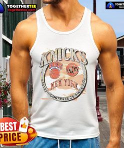 Official New York Knicks Eastern Conference Classics Crown Jewels Tank Top featuring bold team colors and logo design.