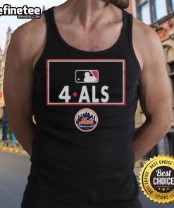 Official New York Mets Awareness Tank Top for ALS, featuring team colors and logo, perfect for MLB fans.