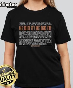 Official New York Mets Pete Alonso Howie Rose playoff call tee featuring 'He Did It!' design for fans.