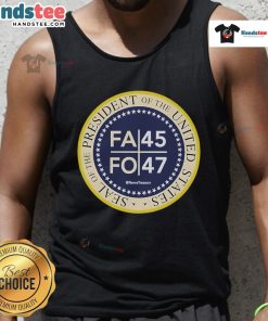 Official News Treason FAFO 45-47 Tank Top featuring bold graphics and a trendy design for fans of political merchandise.