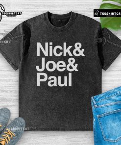 Official Nick Joe Paul washed t-shirt featuring a vintage design, perfect for casual wear and fan collections.
