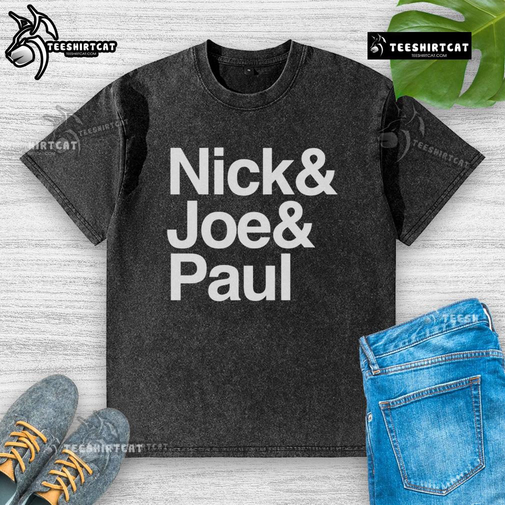Official Nick Joe Paul Washed T Shirt Official Nick Joe Paul washed t-shirt featuring a vintage design, perfect for casual wear and fan collections.