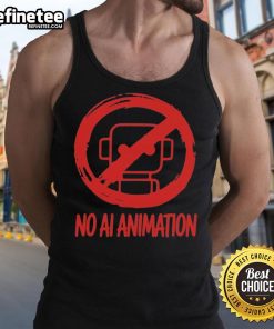 Official No AI Animation Plasticine Action Tank Top featuring vibrant colors and unique design ideal for casual wear.