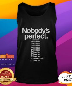 Official Nobody's Perfect Men's 1983 Porsche Tank Top featuring classic car graphic and stylish design for casual wear.