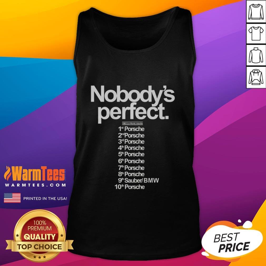 Official Nobody'S Perfect Mans 1983 Porsche Tank Top Official Nobody's Perfect Men's 1983 Porsche Tank Top featuring classic car graphic and stylish design for casual wear.