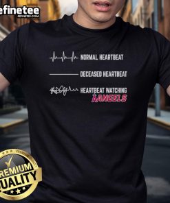 Official Normal Heartbeat Deceased Heartbeat T-Shirt featuring angel graphics, perfect for remembrance and awareness.